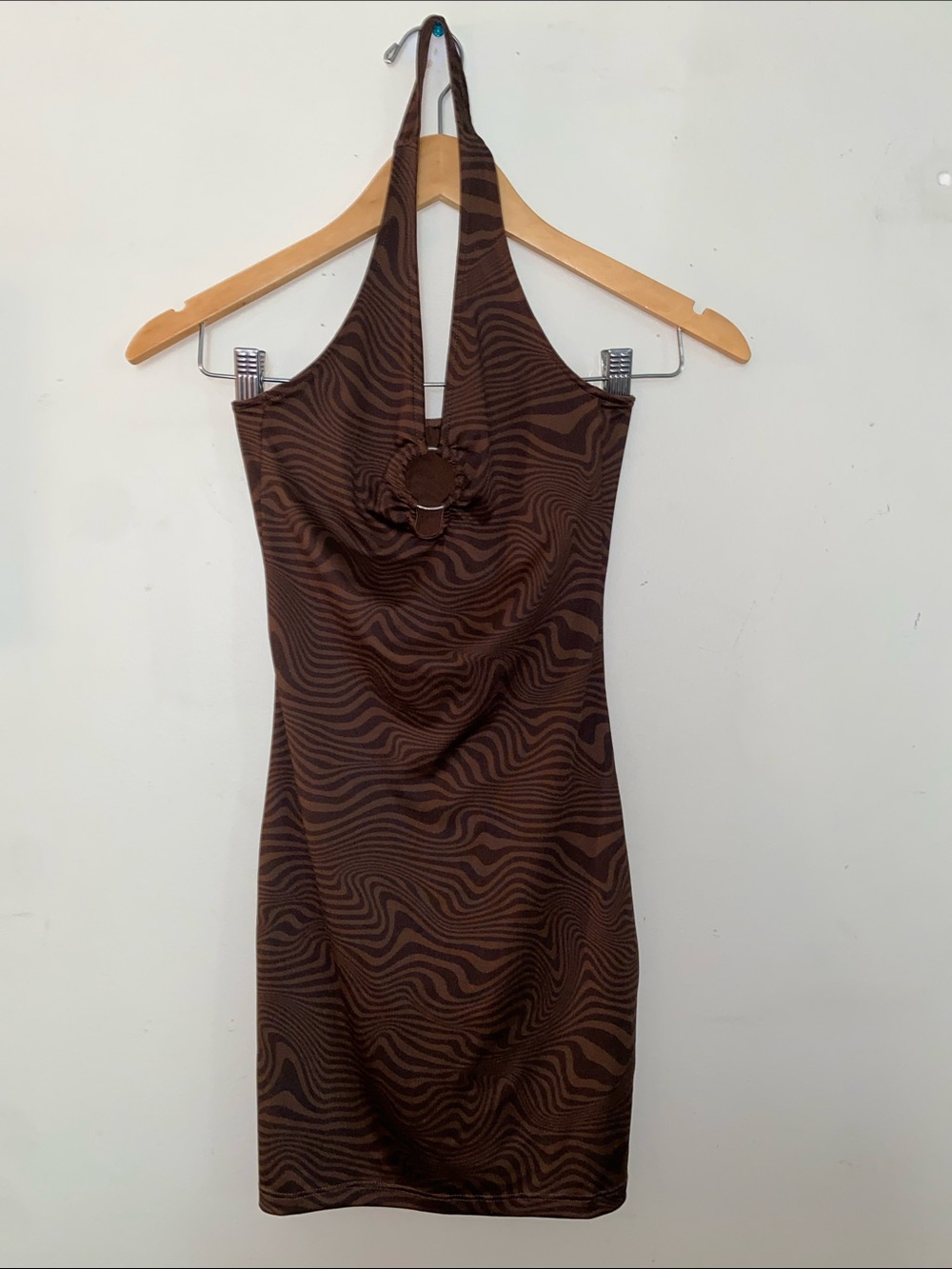 Brown Halter Dress.